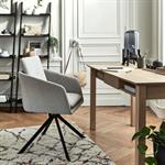 Chaise pivotante avec accoudoirs en tissu - gris borieCAMARGUE