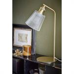 Lampe métal et verre ciselé