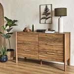 Commode 6 tiroirs en bois d'acacia massif - bois clairEMILIO