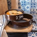 Moule à manqué rond démontable en acier D24cm - marronGOBEL