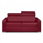 Canapé EXPRESS SIDNEY DELUXE 160 cm métal polyuréthane bordeaux matelas 16 cm