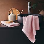 Lot de 2 serviettes invités en bouclettes de coton bio - rose rosa 30x50cmCOLINE
