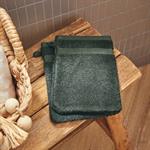 Lot de 2 gants de toilette en coton peigné - vert cèdreAZUR