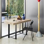 Bureau SUPRA acier noir top stratifié chêne naturel