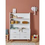 Commode étagère bois blanc