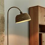 Lampadaire arc en métal et jonc de mer H161cm - doréJUSTINE