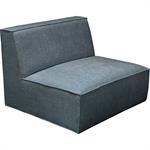 Chauffeuse en tissu tramé - bleuKUBO