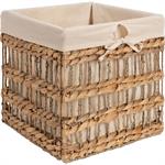 Panier de rangement en jacinthe d'eau 30x30cm - naturelMAISSA