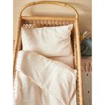 'Housse de couette bébé en gaze de coton Baby Gaufrée'' imprimé étoile caramel'''