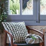 Coussin ethnique en coton - vert cèdre 45x45cmBARRAS