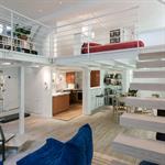 Toutes les pièces de ce loft sont ouvertes pour agrandir l'espace