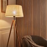 Abat-jour tambour en jute D45cm - blanc écruTRIX