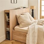 Tête de lit en bois avec rangement - effet chêne clair L165cmBALME