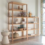 Bibliothèque 5 étagères en chêne L90xl35