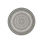 Tapis poils ras SIENNA motif vintage noir 120x120  BOBOCHIC