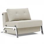 INNOVATION LIVING  Fauteuil design SOFABED CUBED 02 CHROME Mixed Dance Natural