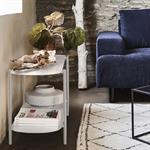 Bibliothèque 2 tablettes en acier - blanc L100