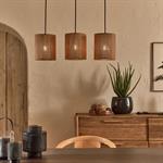 Suspension électrifiée triple en bambou L61cm - naturelPIANA