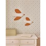 Déco murale Oiseau en tissu par lot de 2