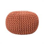 Pouf en tissu cuivré 50x35cm