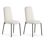 Lot de 2 Chaises  RILEY structure métal assise sable