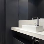 Sanitaire noir et blanc