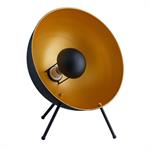 Lampe  à poser en métal noir et doré