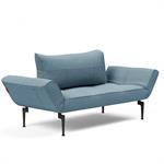 Canape convertible lit  200x70 cm ZEAL LASER  piétement métallique tissu Mixed Dance Light Blue