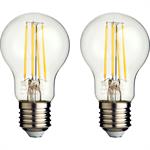 Lot de 2 ampoules LED standards lumière chaude - transparentSTANDARD