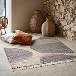 Tapis en jute et coton à motifs 120x170cm - noirKAMA