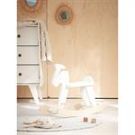 Cheval à bascule blanc / naturel