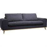 Canapé 4 places convertible en tissu Crown - bleu calabrunCAPIA