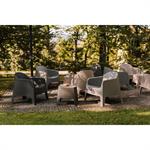Salon de jardin MILOS avec table basse carrée 49 cm 