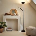 Lampadaire électrifié droit en acier H180cm - noirZENITH