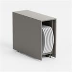 Console Table pliante 6 couverts ARCHIMEDE structure métal plateau stratifié gris tourterelle