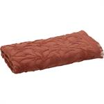 Serviette de toilette en coton motif floral 50x100cm - rouge terracottaALLORO