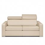 Canapé EXPRESS SIDNEY DELUXE 140 cm métal polyuréthane crème matelas 18 cm