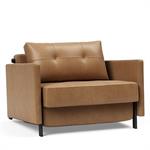 INNOVATION LIVING  Fauteuil design SOFABED CUBED 02 ARMS convertible lit 200x90cm Faunal Brown