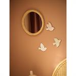 Miroir en rotin tressé