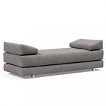 Méridienne design SIGMUND ALU  convertible lit 160x200 cm tissu Flashtex Light Grey