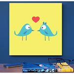 LES OISEAUX AMOUREUX TABLEAU DÉCO