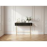 Console 2 tiroirs 100 cm MATHILDE pieds or    BOBOCHIC