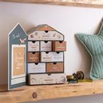 Coffret de naissance en forme de maison - marronPAYA