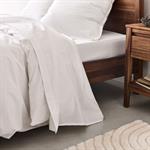 Drap plat en percale de coton 270x300- blancFLORE