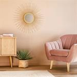 Miroir soleil en métal - doré D64