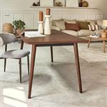 Table de repas rectangulaire extensible en bois - bois foncé 