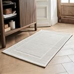 Tapis de bain jacquard en coton 60x100cm - blanc capelanBAGNO
