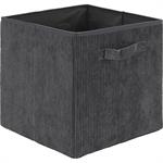 Panier de rangement en velours côtelé H30xL30cm - gris ardoiseVELA