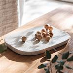 Plateau déco en travertin 25x18cm - beigeKORNEL