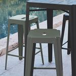 Tabouret de bar en métal H69cm - vert cèdreTRIVIA